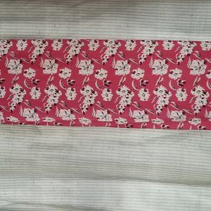 ALAIN MANOUKIAN 100% silk long scarf floral pink tone